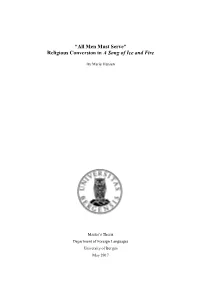 Religious Conversion in a Song of Ice and Fire