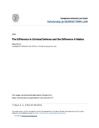 The Difference in Criminal Defense and the Difference It Makes