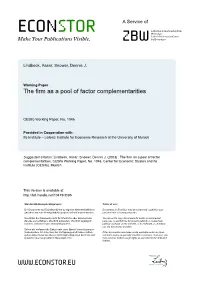 The Firm As a Pool of Factor Complementarities