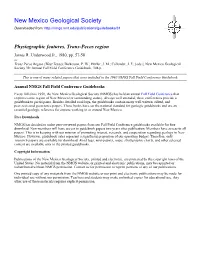 Physiographic Features, Trans-Pecos Region James R