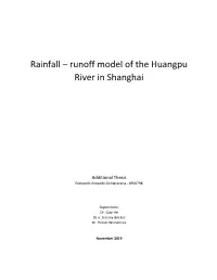 Rainfall – Runoff Model of the Huangpu River in Shanghai