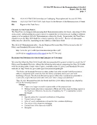 Task Force for the Review of the Romanization of Greek RE: Report of the Task Force