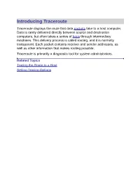 Traceroute Help