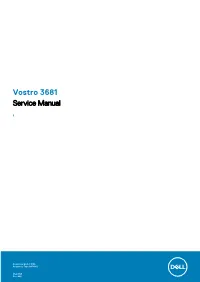 Vostro 3681 Service Manual