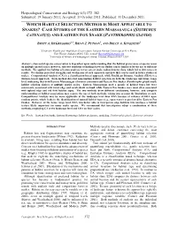 Which Habitat Selection Method Is Most Applicable to Snakes? Case Studies of the Eastern Massasauga (Sistrurus Catenatus) and Eastern Fox Snake (Pantherophis Gloydi)