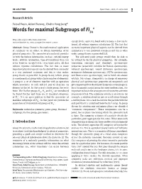 Words for Maximal Subgroups of Fi '