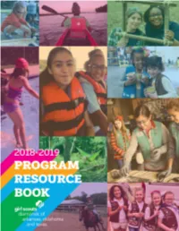2018-2019 Program Resource Book Table of Contents