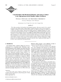 Causal Evidence That Rotational Moisture Advection Is Critical to the Superparameterized Madden–Julian Oscillation