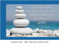 Elementary Number Theory and Methods of Proof (Epp)