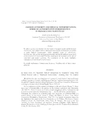 Forms of Authoritative Hermeneutics in Irenaeus and Tertullian