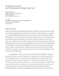 The Sopranos Meets Everquest: Social Networking in Massively Multiplayer Online Games