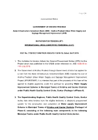 1. This Invitation for Tenders Follows the General Procurement Notice (GPN) for This Project Which Was Published in the UNDB Under Reference No