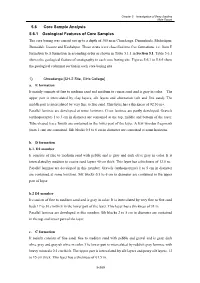 5.6 Core Sample Analysis 5.6.1 Geological Features of Core Samples