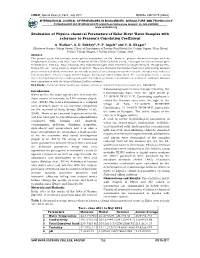 756 Evaluation of Physico-Chemical Parameters of Kolar River Water Samples with Reference to Pearson's Correlation Coefficient