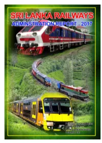 Administration Report of the Department for the General Manager