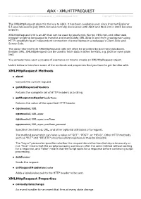 AJAX Xmlhttprequest