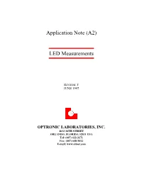 Application Note (A2) LED Measurements