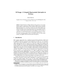 B-Treaps: a Uniquely Represented Alternative to B-Trees