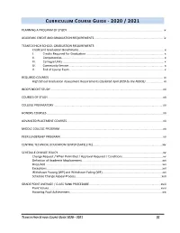 Curriculum Course Guide - 2020 / 2021