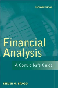 FINANCIAL ANALYSIS a Controller’S Guide Second Edition