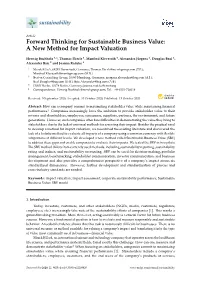 Forward Thinking for Sustainable Business Value: a New Method for Impact Valuation