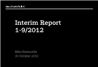 Interim Report 1-9/2012