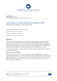 List Item Minutes of the COMP Meeting 19-21 April 2016 (PDF