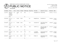 Public Notice &gt;&gt; Licensing and Management System Admin &gt;&gt;