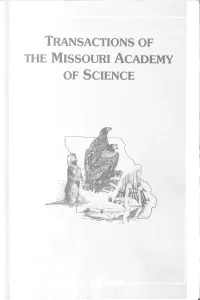 TRANSACTION's of the MISSOURI ACAD.Emvi of SCIENCE