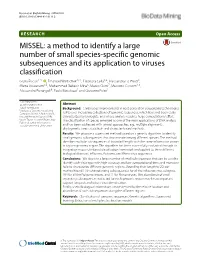 A Method to Identify a Large Number of Small Species-Specific Genomic
