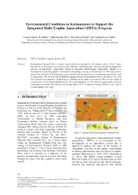 Environmental Conditions in Karimunjawa to Support the Integrated Multi-Trophic Aquaculture (IMTA) Program