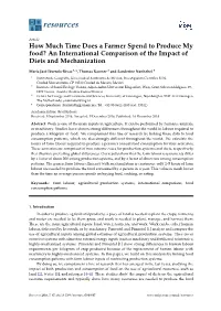 How Much Time Does a Farmer Spend to Produce My Food? an International Comparison of the Impact of Diets and Mechanization