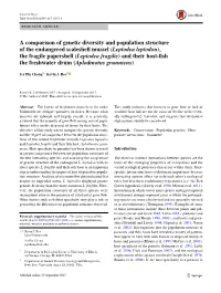 Leptodea Leptodon), the Fragile Papershell (Leptodea Fragilis) and Their Host-Fish the Freshwater Drum (Aplodinotus Grunniens