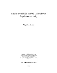 Neural Dynamics and the Geometry of Population Activity