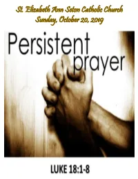 St. Elizabeth Ann Seton Catholic Church Sunday, October 20, 2019