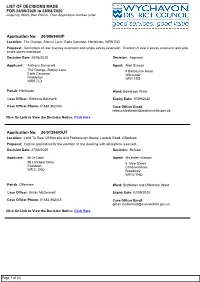 8.4 Sheduled Weekly List of Decisions Made