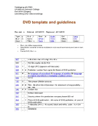 DVD Template and Guidelines