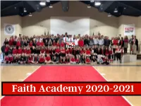 Faith Academy 2020-2021 Confidence in Our Community