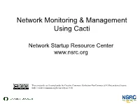 Network Monitoring & Management Using Cacti