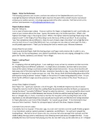 Pippin - Notes for Performers the Following Questions and Answers Are from the Archive of the Stephenschwartz.Com Forum