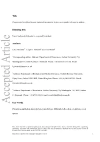 Title Running Title Authors Key Words