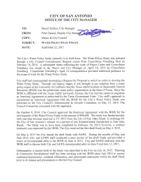 Water-Policy Study Represented in This Paper Is Jointly Sponsored by the Two Cities and Is Linked to Cooperation Concerning an ETJ Issue