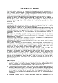 Declaration of Helsinki