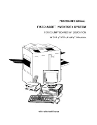 Fixed Asset Inventory System