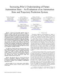 Increasing Pilot's Understanding of Future Automation State – An