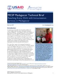 MCSP Madagascar Technical Brief, Reaching Every Child With