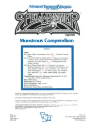 Monstrous Compendium