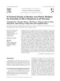 N-Terminal Domain of Bombyx Mori Fibroin Mediates the Assembly of Silk in Response to Ph Decrease