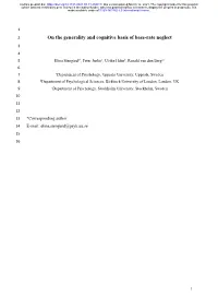 On the Generality and Cognitive Basis of Base-Rate Neglect