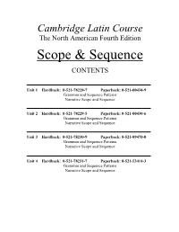 Scope & Sequence